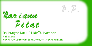 mariann pilat business card